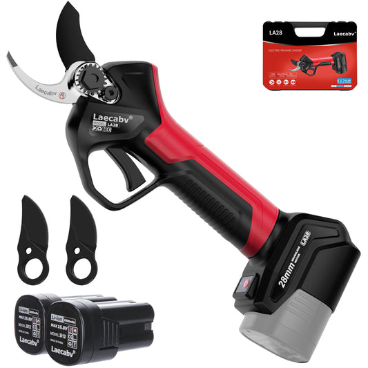 Laecabv LA28 28mm Electric Purning Shears, 2Pcs 16.8V/2Ah Lion Battery  Cordless Electric Pruners for Gardening